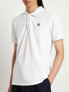 Maison Kitsune FOX Half Three Button Placket Pique Polo White - MAISON KITSUNE - BALAAN 3