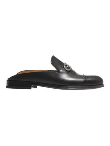 Gancini Bloafers Black - SALVATORE FERRAGAMO - BALAAN 1