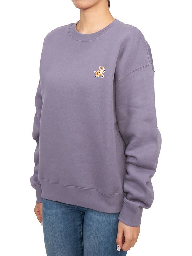 Speedy Fox Patch Comfort Sweatshirt Purple - MAISON KITSUNE - BALAAN 3