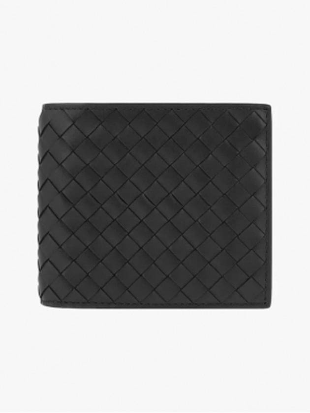 Intrecciato Weaving Half Wallet Black - BOTTEGA VENETA - BALAAN 8