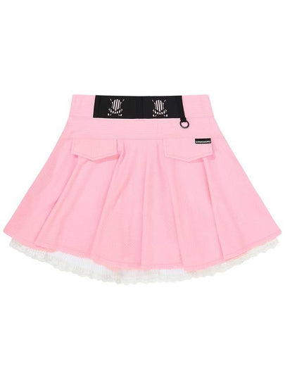 C23MSK007W Lace Point Skirt Pink - CHUCUCHU - BALAAN 2