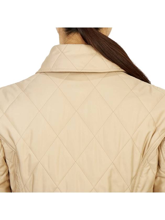 Diamond Quilted Thermoregulated Jacket New Chino Beige - BURBERRY - BALAAN.