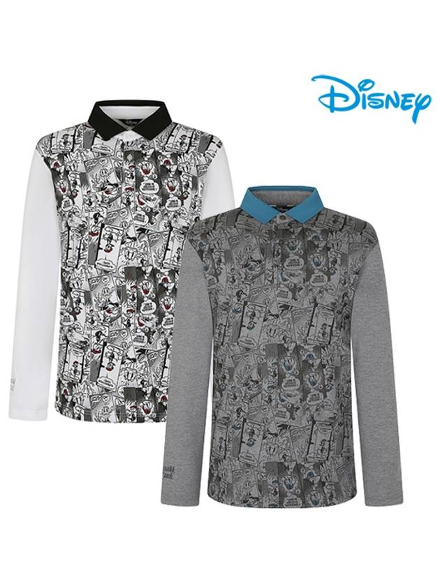 Men s character functional long sleeved collar t shirt DL3MTS005 - DISNEY GOLF - BALAAN 1