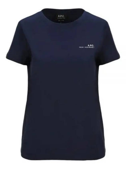 Women's Item Logo Short Sleeve T-Shirt Navy - A.P.C. - BALAAN 2