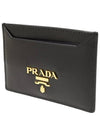 Vitello Triangle Logo Card Wallet Black - PRADA - BALAAN 3