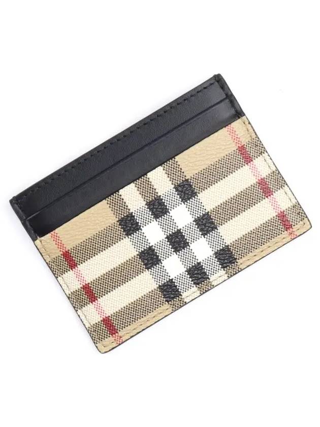 Vintage Check Card Wallet Beige - BURBERRY - BALAAN 5