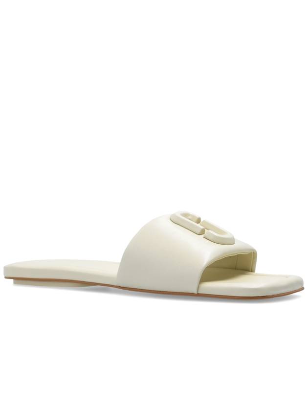 Marc Jacobs Slides With Logo, Women's, Cream - MARC JACOBS - BALAAN 4