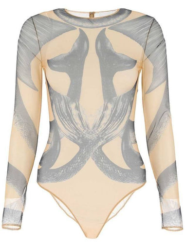 mermaid tail print bodysuit - BURBERRY - BALAAN 1