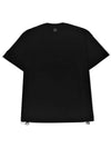 Men's String Detail Short Sleeve T-Shirt Black - WOOYOUNGMI - BALAAN 3