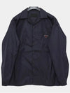 Triangle Logo Nylon Long Sleeve Shirt Navy - PRADA - BALAAN 2