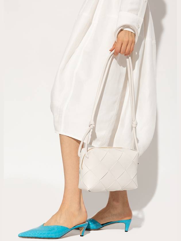 Cassette Intrecciato Small Cross Bag White - BOTTEGA VENETA - BALAAN 3