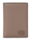 V logo signature men's card wallet P0713ZQU 416 - VALENTINO - BALAAN 1