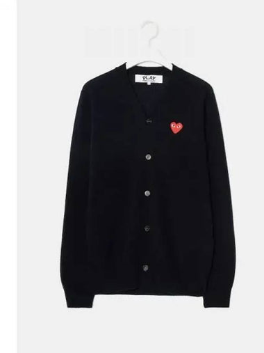 Unisex Red Heart Wappen Spring Fall Cardigan Navy Contemporary Domestic Product GM0024070970595 - COMME DES GARCONS PLAY - BALAAN 1