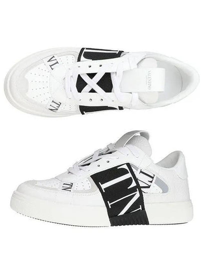 VLTN Logo Band Low-Top Sneakers White - VALENTINO - BALAAN 2