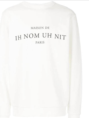 Lettering Sweatshirt Ivory NUS18492 - IH NOM UH NIT - BALAAN 1