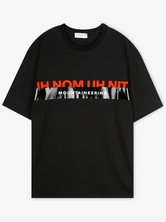 Men's logo print black short sleeve t-shirt NMW20201 009 - IH NOM UH NIT - BALAAN 2