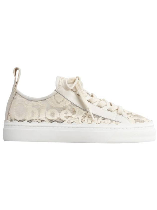 Lauren Lace Low Top Sneakers Mild Beige - CHLOE - BALAAN 1