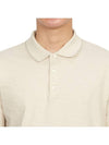 Men's Bron Collar Cotton Short Sleeve Polo Shirt Beige - THEORY - BALAAN 7