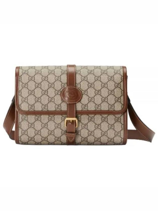 Interlocking G Supreme Canvas Messenger Bag Beige - GUCCI - BALAAN 2