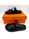 Chypre Leather Sandals Black - HERMES - BALAAN 2