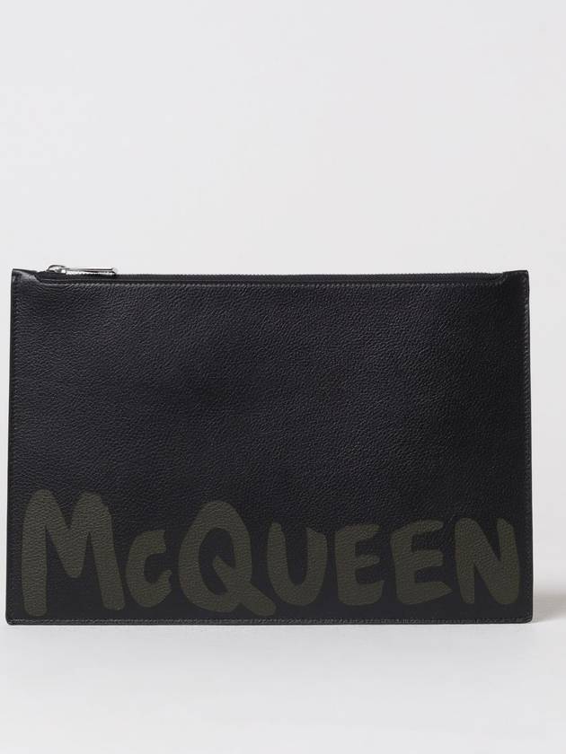 Alexander McQueen clutch in micro grained leather - ALEXANDER MCQUEEN - BALAAN 1