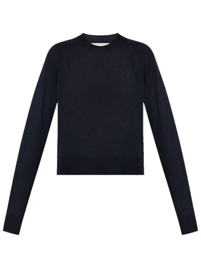 De Coeur Wool Knit Top Navy - AMI - BALAAN 2