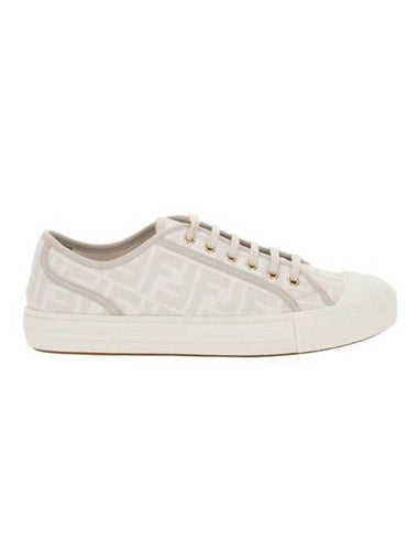 FF Logo Low Top Sneakers White - FENDI - BALAAN 1