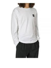 Chest Patch Long Sleeve T-Shirt White - STONE ISLAND - BALAAN 2