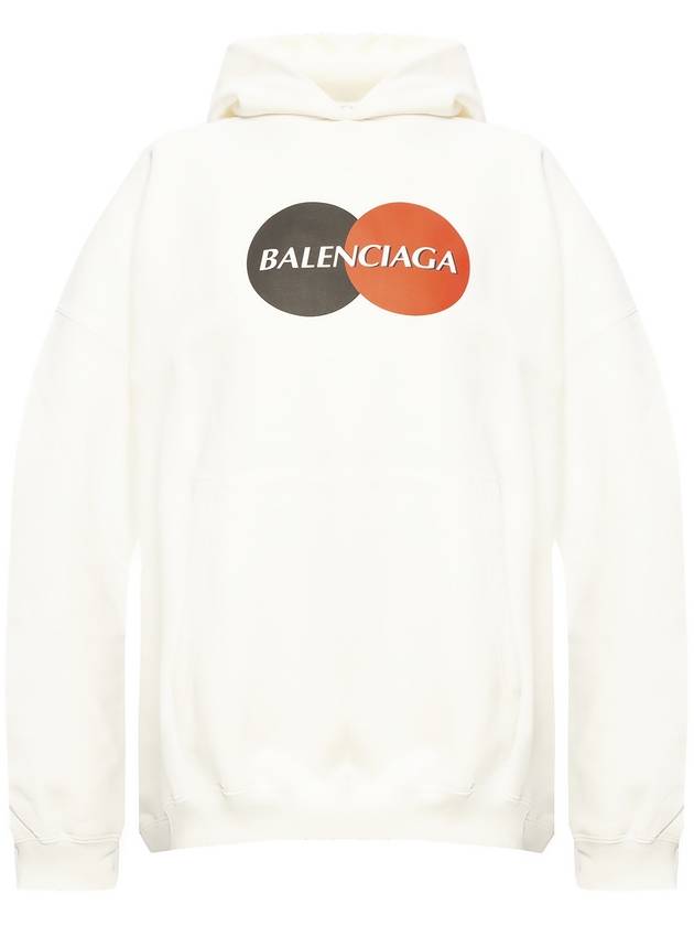 Women's Uniform Large Fit Hooded Top White - BALENCIAGA - BALAAN.