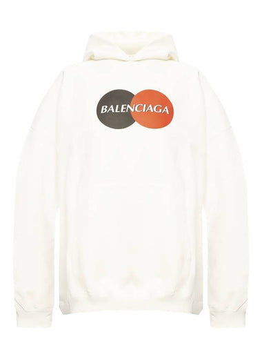 Logo Print Oversized Hoodie White - BALENCIAGA - BALAAN 1