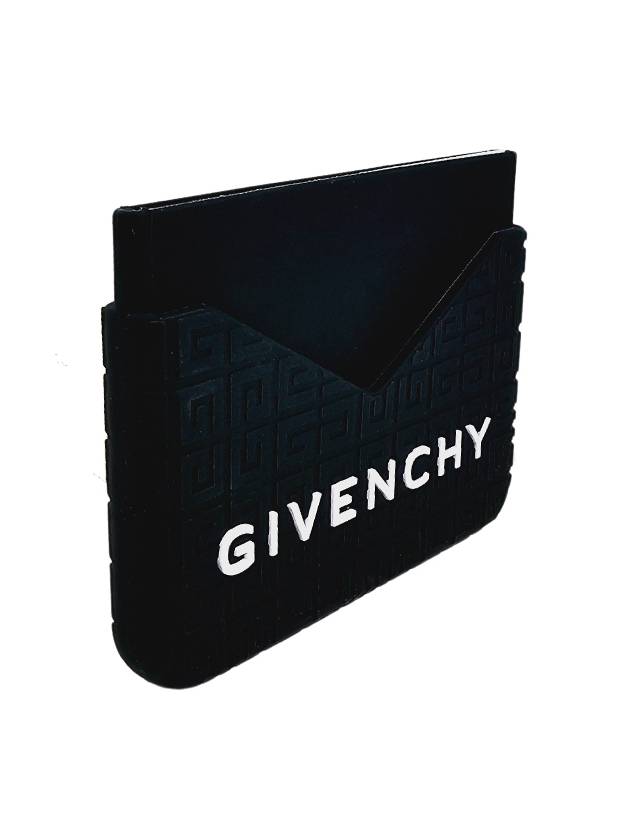 4G Logo Print Rubber Card Wallet Black - GIVENCHY - BALAAN 4