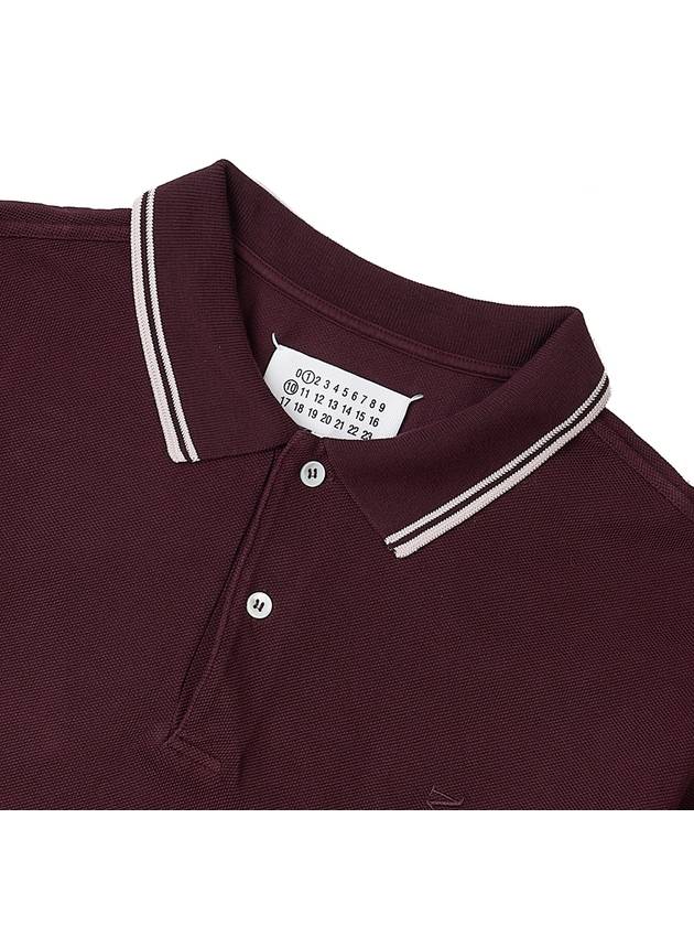 Men's Embroidered Logo PK Shirt Bordeaux - MAISON MARGIELA - BALAAN.