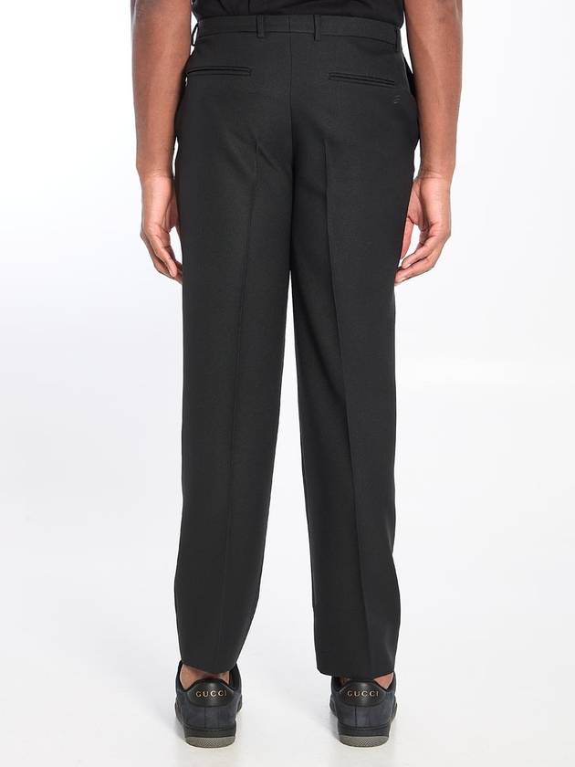 Twill straight pants black - GUCCI - BALAAN 5