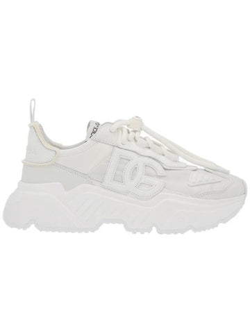 Daymaster DG Logo Calfskin Low Top Sneakers White - DOLCE&GABBANA - BALAAN 1