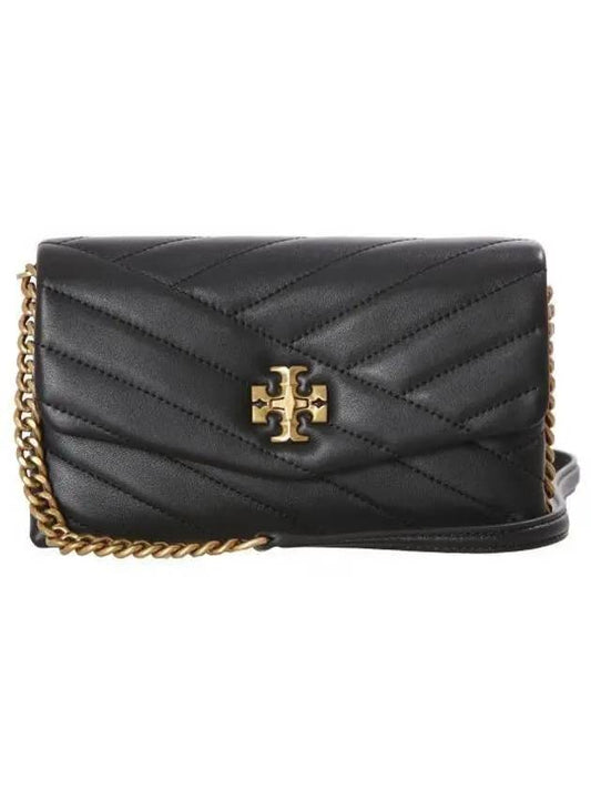 Kira Chevron Chain Long Wallet Black - TORY BURCH - BALAAN 2