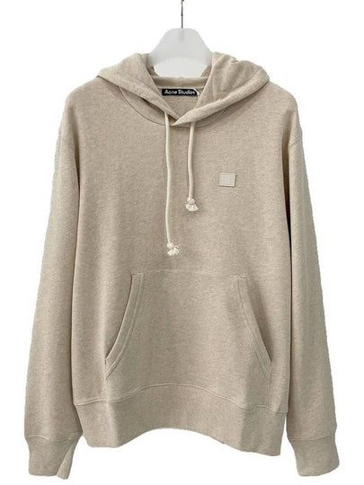 Face Patch Cotton Hoodie Oatmeal Melange - ACNE STUDIOS - BALAAN 2