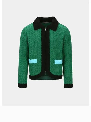 Elas color block cardigan atb1075m GREEN - ANDERSSON BELL - BALAAN 1