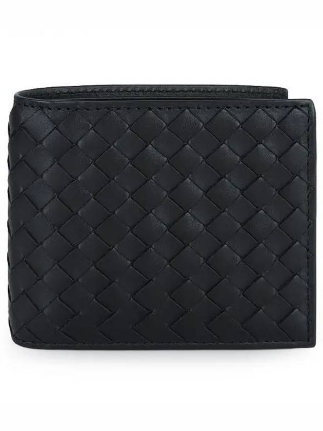 Intrecciato Weaving Half Wallet Dark Navy - BOTTEGA VENETA - BALAAN 2