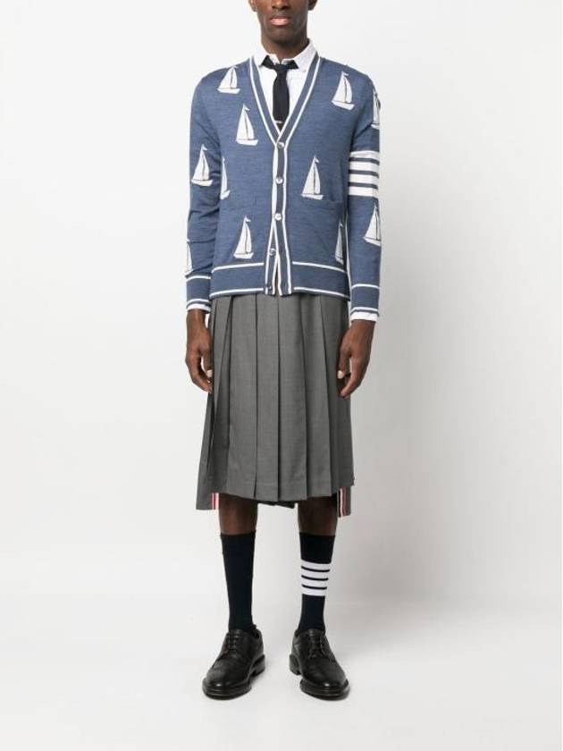 Pinstrip Oxford Long Sleeve Shirt Blue - THOM BROWNE - BALAAN 6