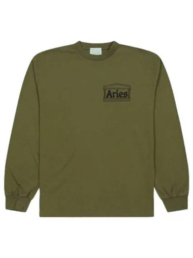 Aries Temple T Shirt Olive - ARIES - BALAAN 1