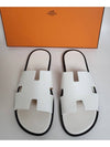 Izmir Sandals Men Slippers Blanc White H041141ZH - HERMES - BALAAN 2