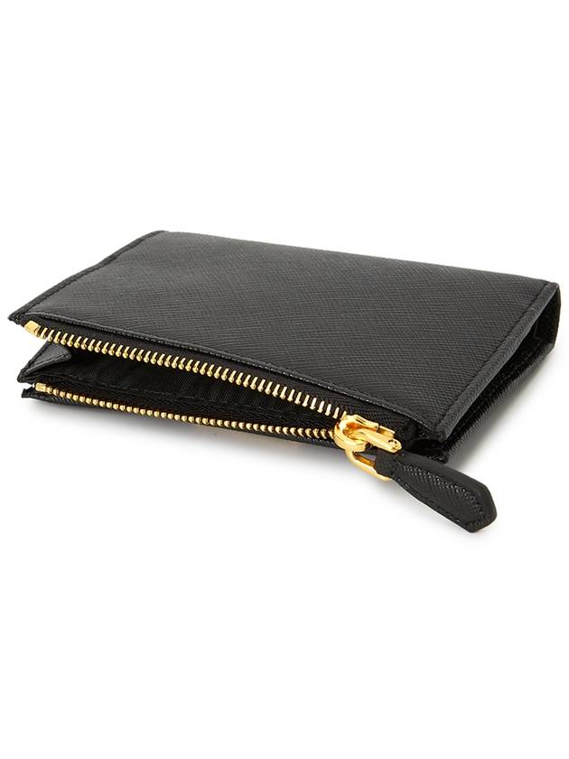 Small Saffiano Half Wallet Black - PRADA - BALAAN 5