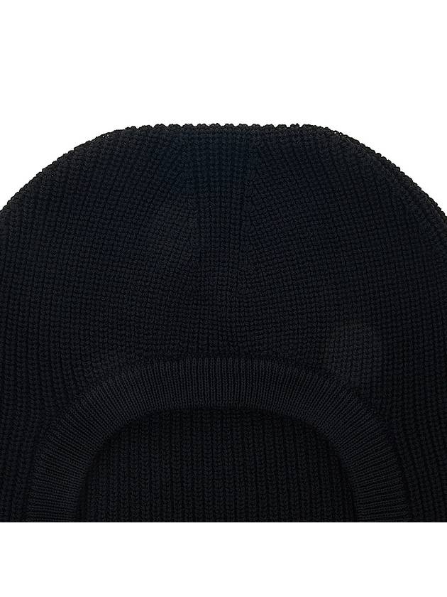 Logo Patch Wool Balaclava Black - STONE ISLAND - BALAAN 9