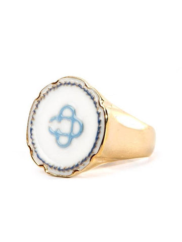 Brand Enamel Logo Ring JW 073 - CASABLANCA - BALAAN 1