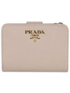 Small Saffiano Half Wallet Pink - PRADA - BALAAN 3