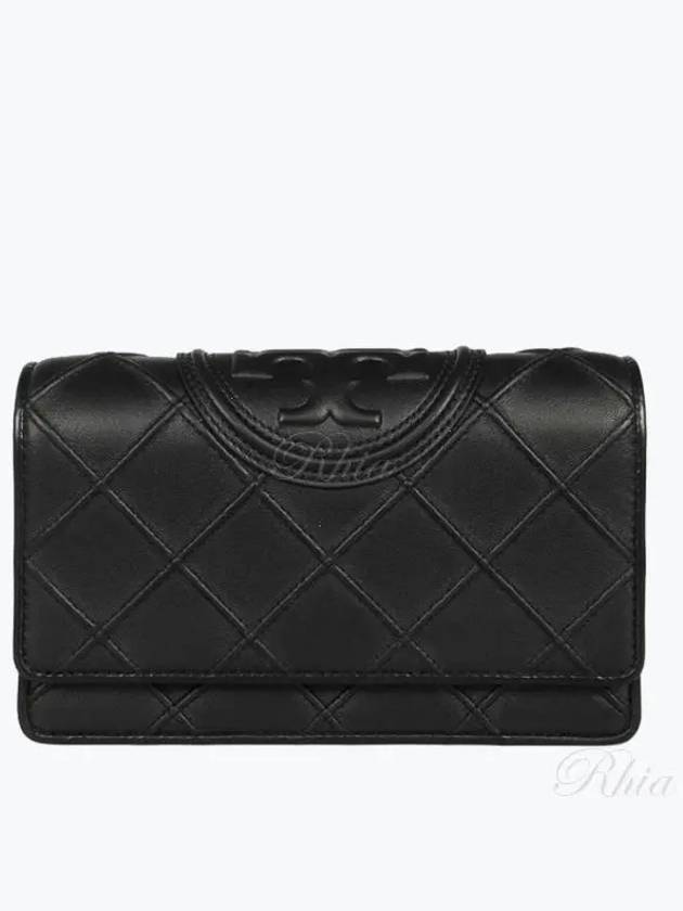 Fleming Soft Chain Long Wallet Bag Black - TORY BURCH - BALAAN 2