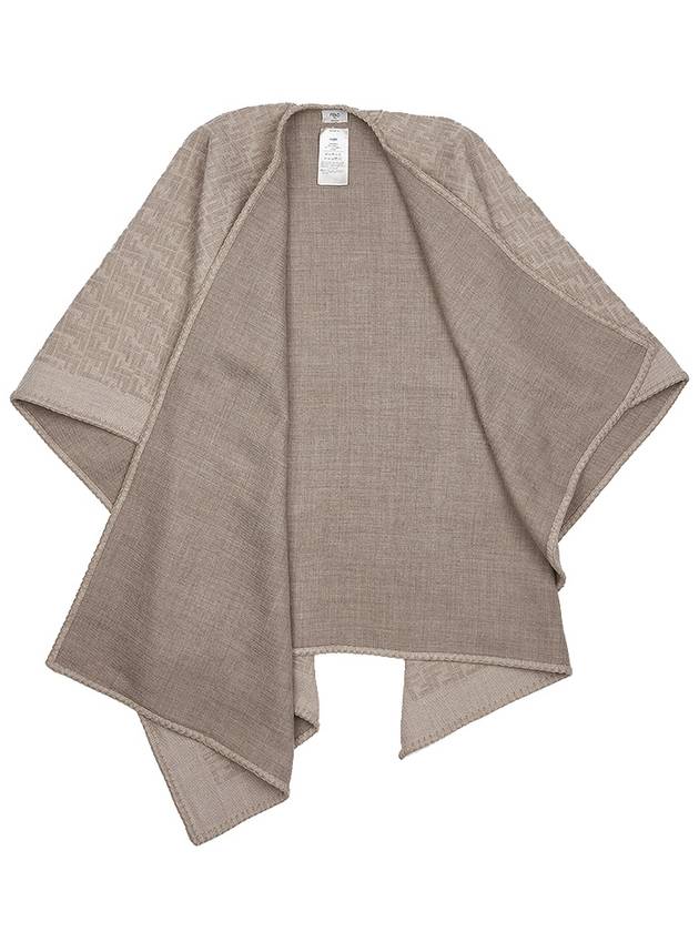 Wool Cashmere Poncho Beige - FENDI - BALAAN 10