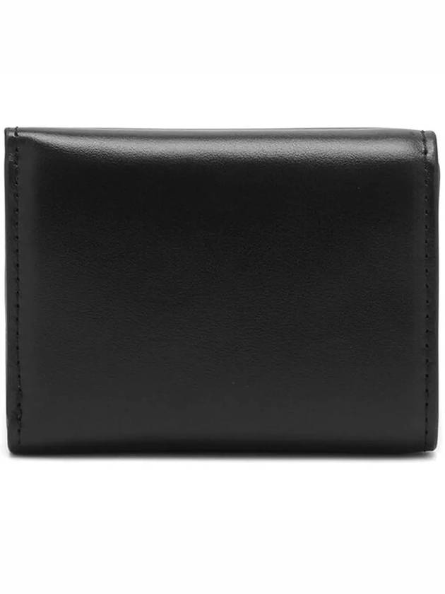 1DR Tri Fold Leather Wallet Black - DIESEL - BALAAN 4