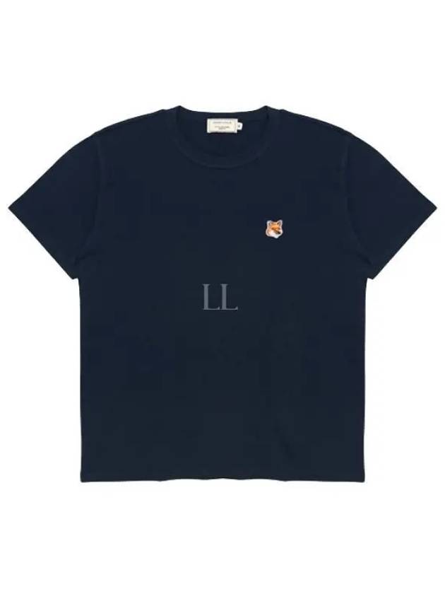 Fox Head Patch Regular Short Sleeve T-Shirt Navy - MAISON KITSUNE - BALAAN 2