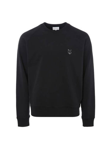 Bold Fox Head Patch Oversized Sweatshirt Black - MAISON KITSUNE - BALAAN 1